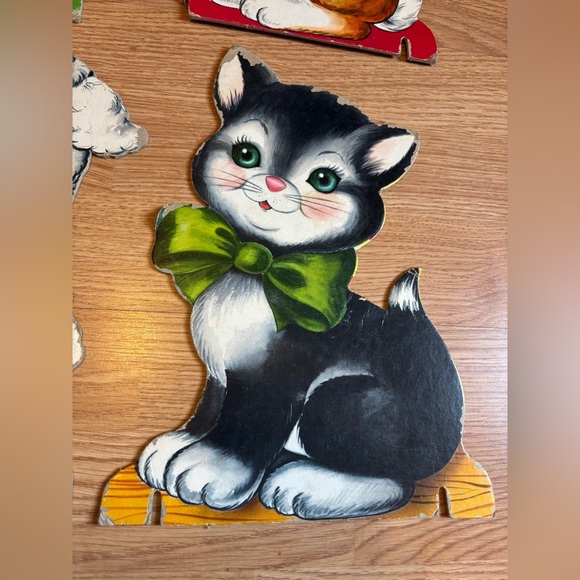 Vintage Animals Pressed Cardboard Wall Decor Lot Of 6 - Picture 5 of 11